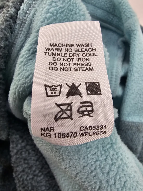 Woolrich Full Double Zip Fleece Jacket Women's L Teal Blue Outdoor Hiking Warm - Picture 11 of 11